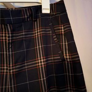 Plaid wide leg women’s business pants.